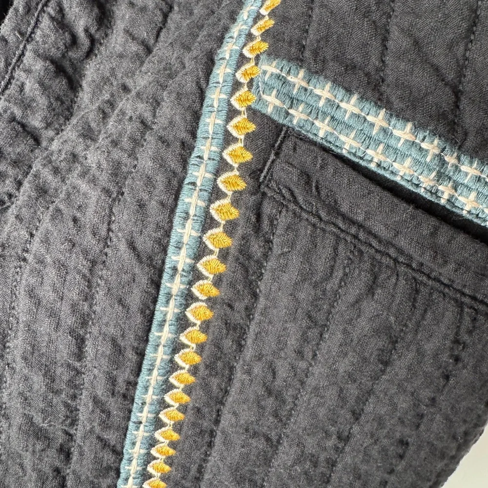 Pure Jill x J.Jill Seersucker Quilted Barn Coat Jacket XL